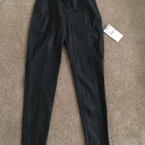 ZARA black faux leather pants - Picture 1 of 3